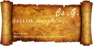 Csillik Gusztáv névjegykártya